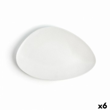 Плоская тарелка Ariane Antracita Trijstūra motīvi Keramika Balts (Ø 29 cm) (6 gb.)