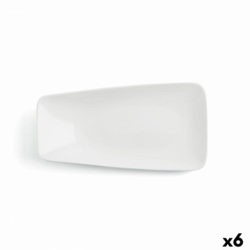 Плоская тарелка Ariane Vital Taisnstūra Keramika Balts (29 x 15,5 cm) (6 gb.)