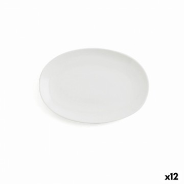 Pasniegšanas Plate Ariane Vital Coupe Ovāls Keramika Balts (Ø 21 cm) (12 gb.)