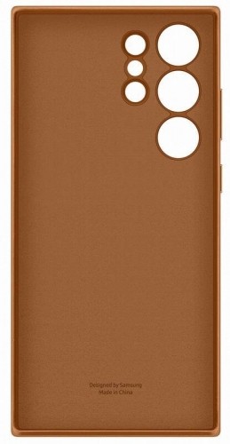 EF-VS918LAE Samsung Leather Cover for Galaxy S23 Ultra Camel image 1