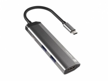 Natec  
         
       Multi-Port Adapter Fowler Slim 0.15 m, Grey, USB Type-C