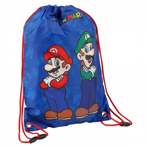 Mugursoma ar lencēm Super Mario & Luigi Zils (40 x 29 cm) image 1