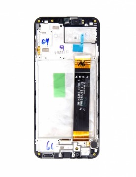 LCD display +Touch Unit + Front Cover Samsung A235 Galaxy A23 Black (Service Pack)