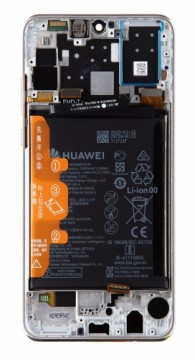 Huawei P30 Lite LCD Display + Touch Unit + Front Cover White  (for 24MP photo) (Service Pack)