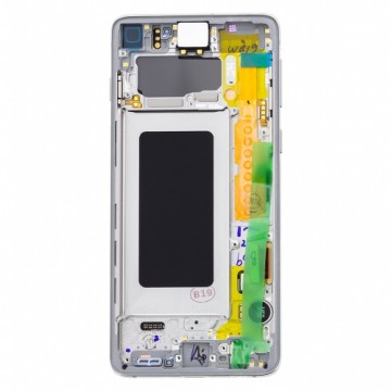 LCD display +Touch Unit Samsung G973 Galaxy S10 White (Service Pack)