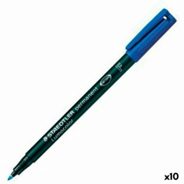 Постоянный маркер Staedtler Lumocolor 318-3 F	 Синий (10 штук)