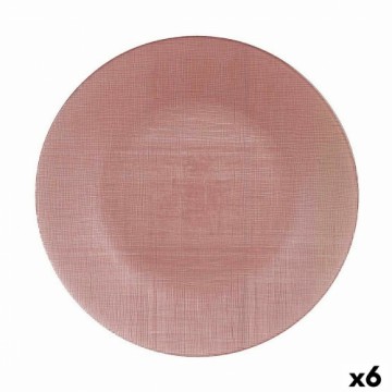 Vivalto Плоская тарелка Розовый Cтекло (32,5 x 2 x 32,5 cm) (6 штук)