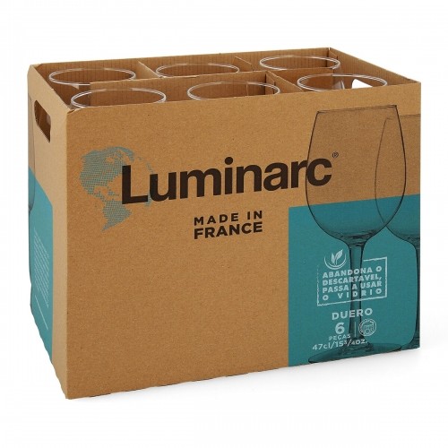 Vīna glāze Luminarc Duero Caurspīdīgs Stikls (470 ml) (6 gb.) image 3