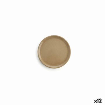 Плоская тарелка Anaflor Cepts māls Keramika Bēšs (22 cm) (12 gb.)
