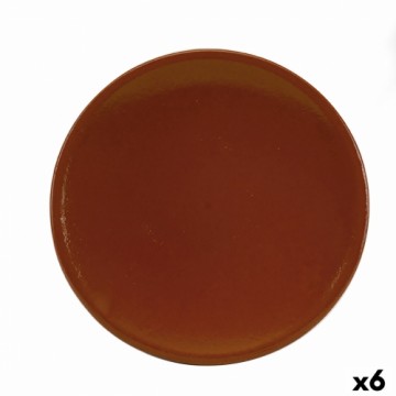 Тарелка Raimundo рефрактор Кафель Керамика Коричневый (Ø 30 cm) (6 штук)