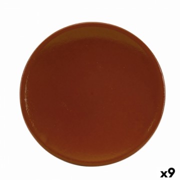 Тарелка Raimundo рефрактор Кафель Керамика Коричневый (Ø 28 cm) (9 штук)