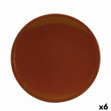 Тарелка Raimundo рефрактор Кафель Керамика Коричневый (Ø 26 cm) (6 штук)