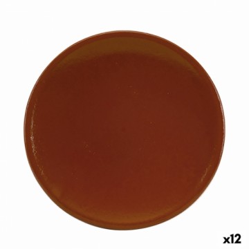 Тарелка Raimundo рефрактор Кафель Керамика Коричневый (22 cm) (12 штук)