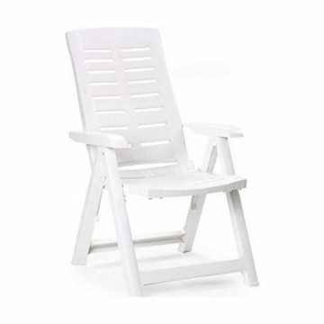 Saliekamais Krēsls IPAE Progarden Dažādas pozīcijas Balts Sveķi (60 x 61 x 109 cm)