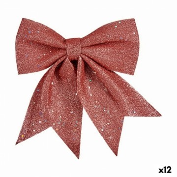 Krist+ Новогоднее украшение Бант Розовый полистирол (20,5 x 3 x 25,5 cm) (12 штук)