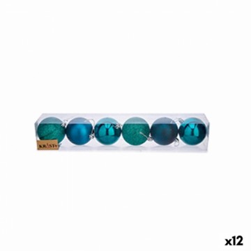 Krist+ Christmas Balls Set Zils Plastmasa (Ø 7 cm) (12 gb.)