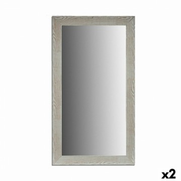 Gift Decor Sienas spogulis Koks Balts Stikls (75 x 136 x 1,5 cm) (2 gb.)