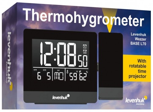 Levenhuk Wezzer BASE L70 Thermometer with projector and clock image 2