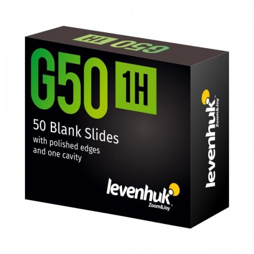 Levenhuk G50 1H Single Cavity Blank Slides, 50 pcs image 2