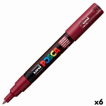 Marķiera Pildspalva POSCA PC-1M Sarkans Bordo (6 gb.)