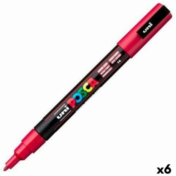 Marķiera Pildspalva POSCA PC-3M Tumši Sarkans (6 gb.)