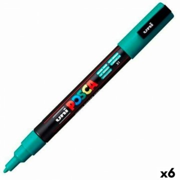 Marķiera Pildspalva POSCA PC-3M Smaragdzaļš (6 gb.)