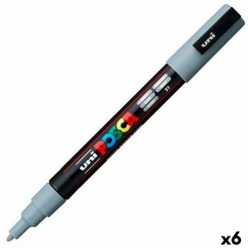 Marķiera Pildspalva POSCA PC-3M Pelēks (6 gb.)