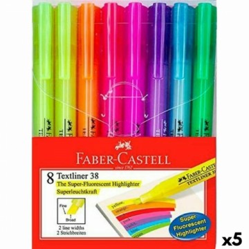 Fluorescējošo Marķieru Komplekts Faber-Castell Textliner 38 5 gb.