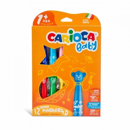 Flomasteru Komplekts Carioca Teddy Marker 1+ Daudzkrāsains 12 Daudzums image 1