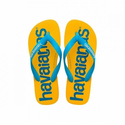 Pludmales sandales sievietēm Havaianas Top Logomania Zils Dzeltens image 5