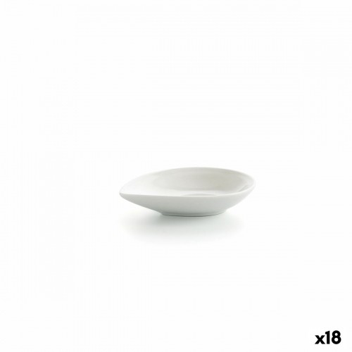 Блюдо Ariane Alaska Лист Mini Керамика Белый (10 x 8 x 2,2 cm) (18 штук) image 1