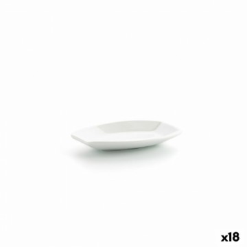 Uzkodu paplāte Ariane Alaska 9,6 x 5,9 cm Mini Ovāls Keramika Balts (10 x 7,4 x 1,5 cm) (18 gb.)