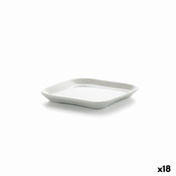 поднос для закусок Ariane Alaska Квадратный Mini Керамика Белый (11,4 x 11,4 cm) (18 штук)