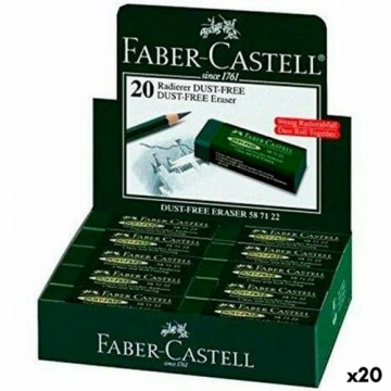 Dzēšgumija Faber-Castell Dust Free Zaļš (20 gb.)
