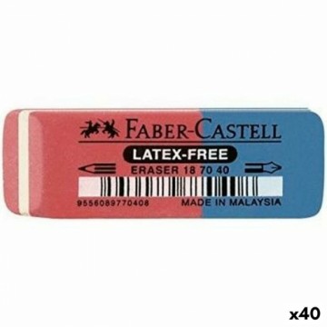 Ластик Faber-Castell Красный Синий (40 штук)