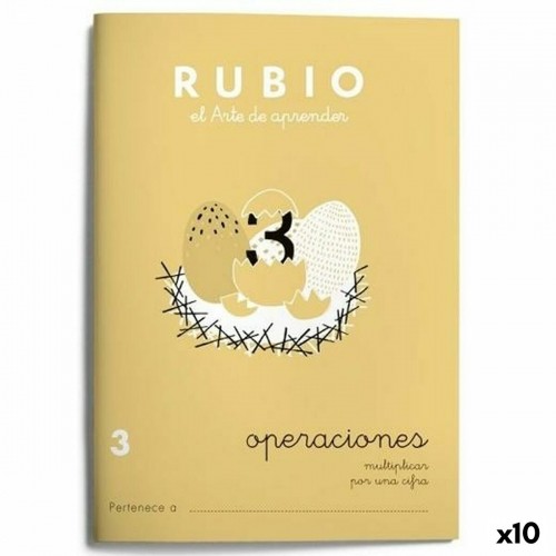 Mathematics notebook Rubio Nº3 Spāņu 20 Loksnes 10 gb. image 1