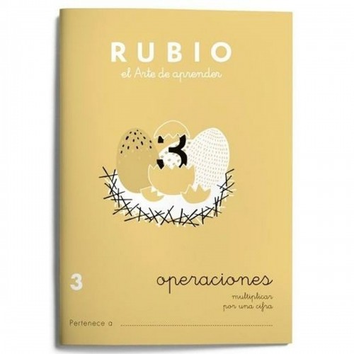 Mathematics notebook Rubio Nº3 Spāņu 20 Loksnes 10 gb. image 2