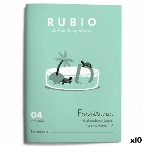 Writing and calligraphy notebook Rubio Nº04 Spāņu 20 Loksnes 10 gb. image 1