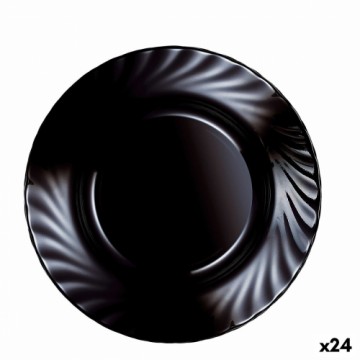 Dziļais šķīvis Luminarc Trianon Melns Stikls (ø 22,5 cm) (24 gb.)