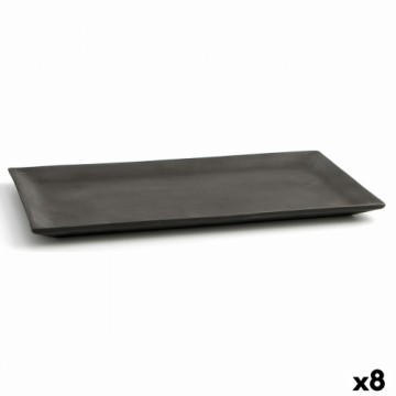поднос для закусок Quid Mineral Керамика Чёрный (15 x 30 cm) (8 штук)