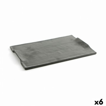 поднос для закусок Quid Mineral Керамика Чёрный (6 штук) (35 x 23 cm)