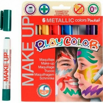 Детский макияж Playcolor Metallic Разноцветный 6 Предметы бар
