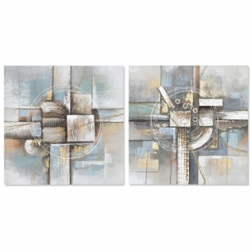 Glezna DKD Home Decor Abstrakts Moderns (80 x 3 x 80 cm) (2 gb.)