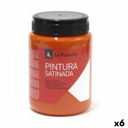 Tempera La Pajarita L-06 Oranžs Satīna apdare Skolas (35 ml) (6 gb.) image 1
