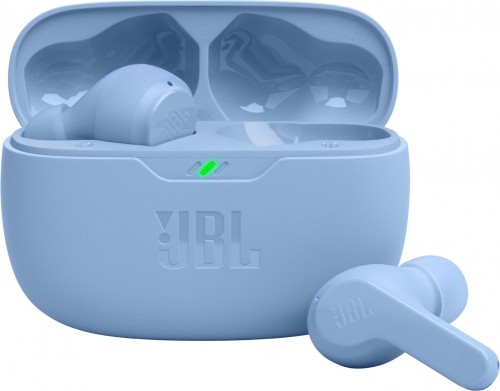JBL wireless earbuds Wave Beam, blue image 1