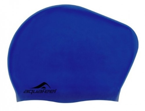 Aquafeel silikona peldcepure gariem matiem, zila image 1