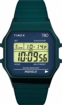 Timex T80 34mm Часы с расширительным ремешком из нержавеющей стали TW2U93800