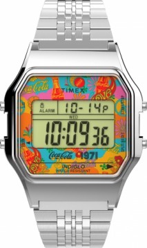 Timex T80 x Coca-Cola® Unity Collection 34mm Nerūsējošā tērauda rokassprādzes pulkstenis TW2V25900