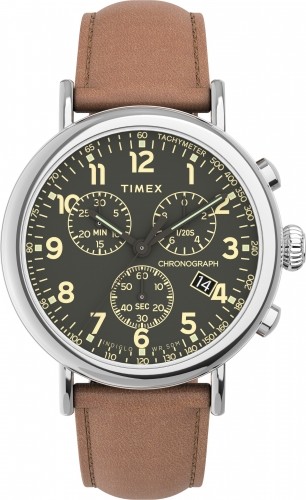 Timex Standard Chronograph 41mm Часы с кожаным ремешком TW2V27500 image 1