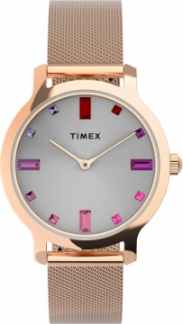 Timex Transcend™ 31mm Часы с сетчатым ремешком из нержавеющей стали TW2U87000
